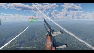 Clipping the wing off a Harrier, and front-aspect AIM-9H kill on Mirage 2000