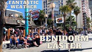 Benidorm Spain on Easter beach bars crowds #benidorm2023