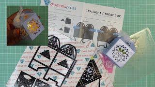 Diamond Press Nesting Tea Light/Treat Box Review Tutorial! Adorable and Quick to Make!