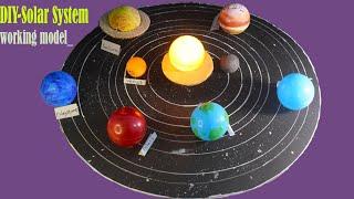 Solar system school project making -  Science project working model