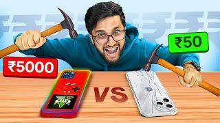 RS 50 PHONE COVER VS RS 5,000 PHONE COVER !