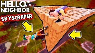 Building a GIANT BOX SKYSCRAPER In Hello Neighbor!!! (New Record) | Hello Neighbor (Mods)