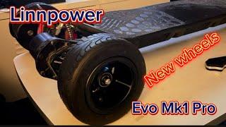 New eskate wheels for my Evo Mk1 Pro. Unbox and ride!  (Unfortunately I got a speedwobble)