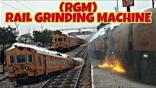 #RARE CAPTURE [ RGM ] RAIL GRINDING MACHINE AT SAMALKHA (NR)