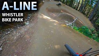 A-Line is Soooo Smooth!  Full Run Whistler Bike Park - RAW