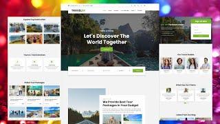 Complete Responsive Tour & Travel Website Template Design -HTML- CSS- JavaScript - Free Website Code