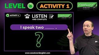 Learn English 🟠 Level 1 ACTIVITY 1 🟠 Woodward English Course