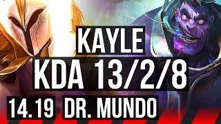 KAYLE vs DR. MUNDO (TOP) | 13/2/8, Rank 8 Kayle, Dominating | EUNE Master | 14.19