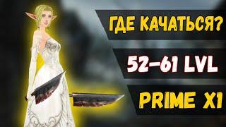 ГДЕ КАЧАТЬСЯ С 52 ПО 61 УРОВЕНЬ НА ASTERIOS PRIME X1?