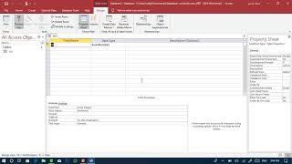 انشاء جدول في اكسس| create table in access