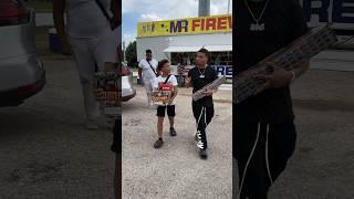 Big boy steals fireworks from another kid #shorts