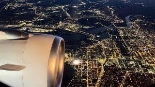 American Airlines A319 Scenic Night Arrival | Reagan National