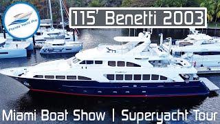 115' Benetti 2003 Superyacht Walkthrough @ 2022 Miami Boat Show | Fortis - Available for Sale