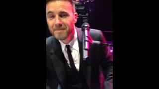 Gary Barlow singing to me on stage - a million love songs Sheffield 2014