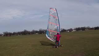 mountain board, kiteboarding vs. windsurfing on field