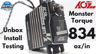 MONSTER TORQUE!!  834 oz/in - AGFRC 12V Smart Servo - Unbox, Install and Testing on Traxxas TRX-4