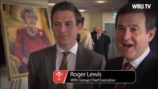 Coverage for unveiling of Dan Llywelyn Hall's portrait of Her Majesty the Queen 'Icon' 2013