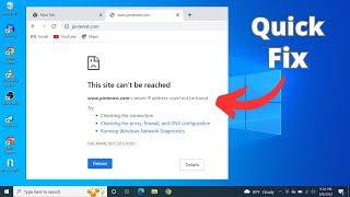 Fixed! - This Site Can't be Reached Error in Google Chrome
