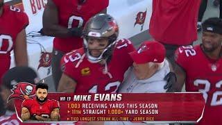 MIKE EVANS REACHES 11 STRAIGHT 1,000-YARD SEASONS! NFL HISTORY TIED 