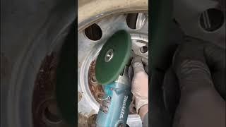 Aluminum wheel Polishing #detailingworld #metalpolishing #sanding #detailing #wheels #trucks