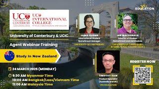 University of Canterbury & UCIC - Yes Education Agent Webinar Training