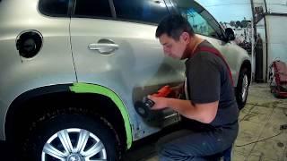 Фольксваген Тигуан ремонт двери Volkswagen Tiguan Auto body repair.