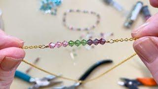 How to Make a Crystal Bar Necklace