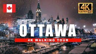 Epic Snowfall in Ottawa ️ 4K Winter Night Walk Through Heavy Snow [HDR/60fps]