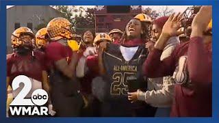 Dunbar High School senior football player get the surprise of the season!