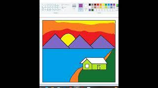 Simpledrawing#shorts#easy scenery draw with ms paint#viralshorts# Drawing vedio.#trendingshorts#