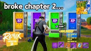 TODAY'S BEST Fortnite CHAPTER 2 REMIX XP GLITCH In Chapter 2! (REACHED XP CAP!)