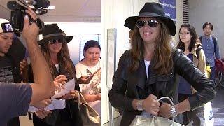 Brooke Shields Swarmed By Fans At LAX