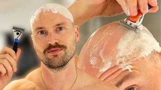 How To EASILY Shave Your Head BALD With A Razor For The First Time