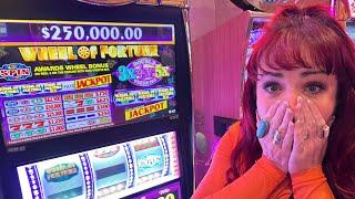 1ST Spin Jackpot!! Wheel of Fortune Slot! TWO LAS VEGAS JACKPOTS!