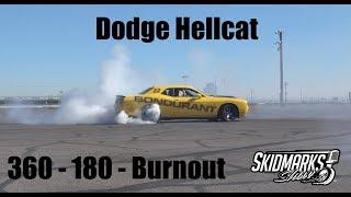 Dodge Hellcat Burning Rubber with "Skidmarks Show" at Bondurant Race School