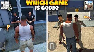 POLICE HELP IN INDIAN BIKE DRIVING 3D VS GTA 5 | INDIAN BIKE DRIVING 3D | GTA 5