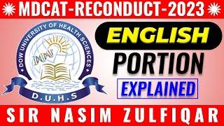 ENGLISH SECTION | MDCAT-2023 | RECONDUCTED BY DUHS