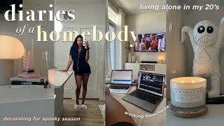 LIVING ALONE DIARIES ️ | in my homebody era + enjoying my rent + spooky season decor + wfh + more