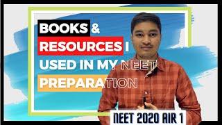 Books & Resources I Used For My NEET Preparation | Soyeb Aftab | NEET 2020 AIR 1 | Scored 720/720