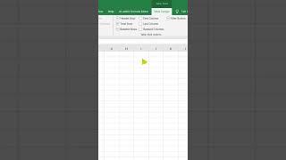 Create Table in excel