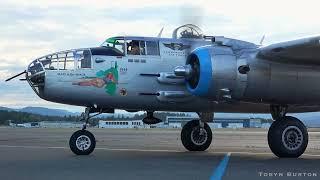 B-25J Mitchell "Maid in the Shade" Arriving at Victoria Airport (YYJ)