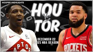 Houston Rockets vs Toronto Raptors Full Game Highlights | Dec 22 | 2025 NBA Season