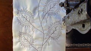 Jacobean Leaves Design for Free Motion Quilting