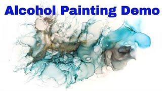 Alcohol Painting Demo Timelapse - Chill and Watch me Paint.