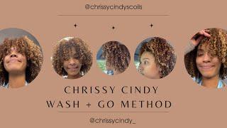 A VERY DETAILED WASH AND GO TUTORIAL 🩷 CHRISSY CINDY SCRUNCHING METHOD 1 on 1