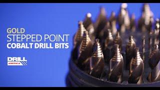 Gold Stepped Point Cobalt Drill Bits from Drill America