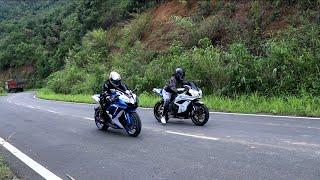 SUZUKI GSXR600 VS CBR 600RR DRAG RACE