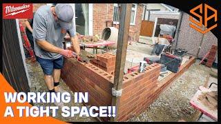 TIDY BRICKWORK WHEN SPACE IS TIGHT ! ORANGERY EXTENSION PART 3