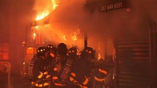 Firefighters battle 3-alarm fire in Williamsburg of beloved deli