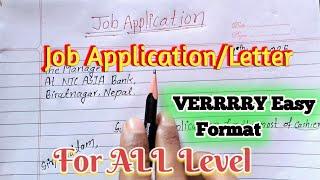 Job Application Class 12 For Exam & Company In English  Job Letter/Vacancy Writing Format